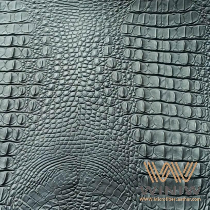 Microfiber Faux Crocodile Leather Fabric